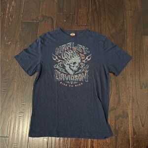 Harley-Davidson Men's Navy Skull Graphic Tee